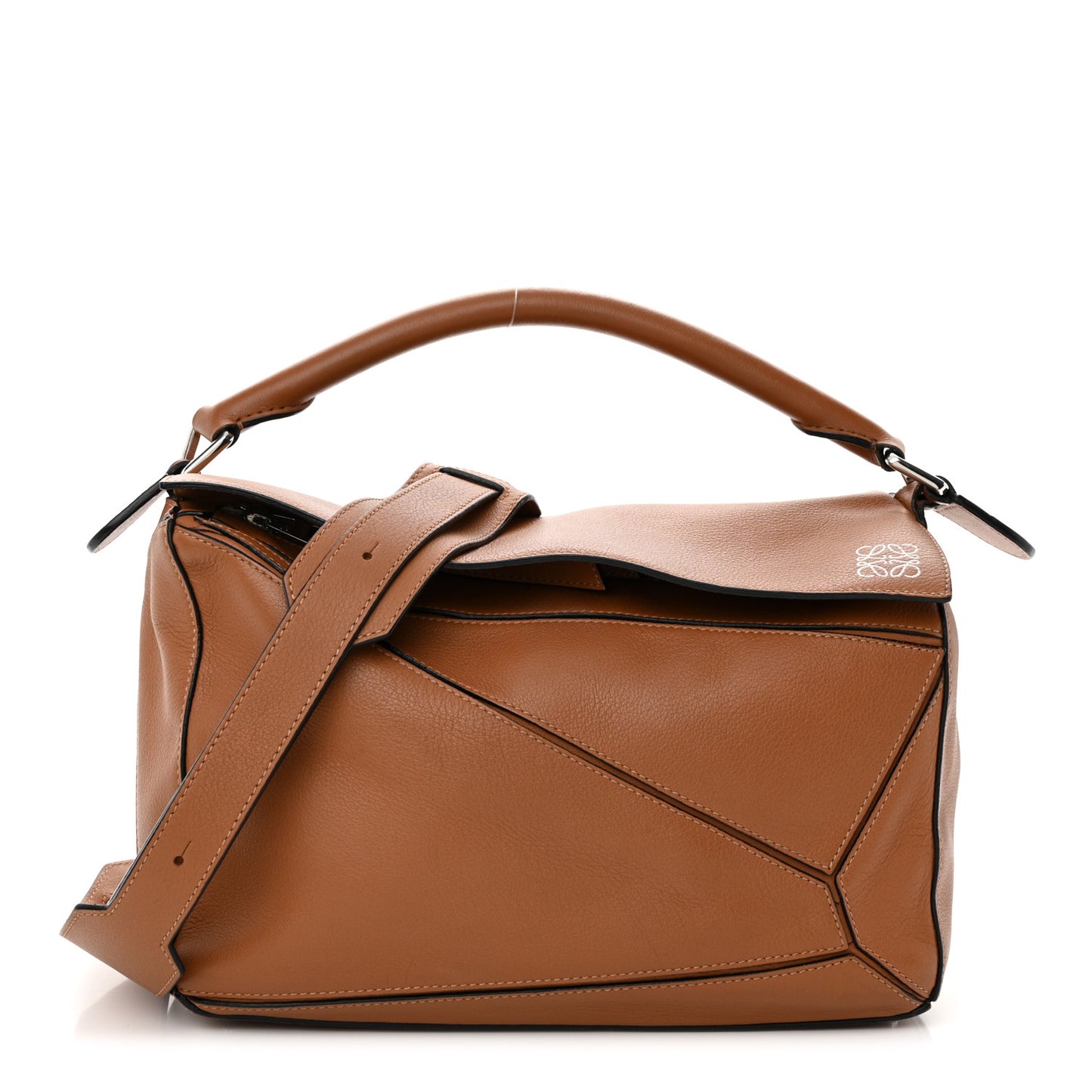 Calfskin Medium Puzzle Bag Tan