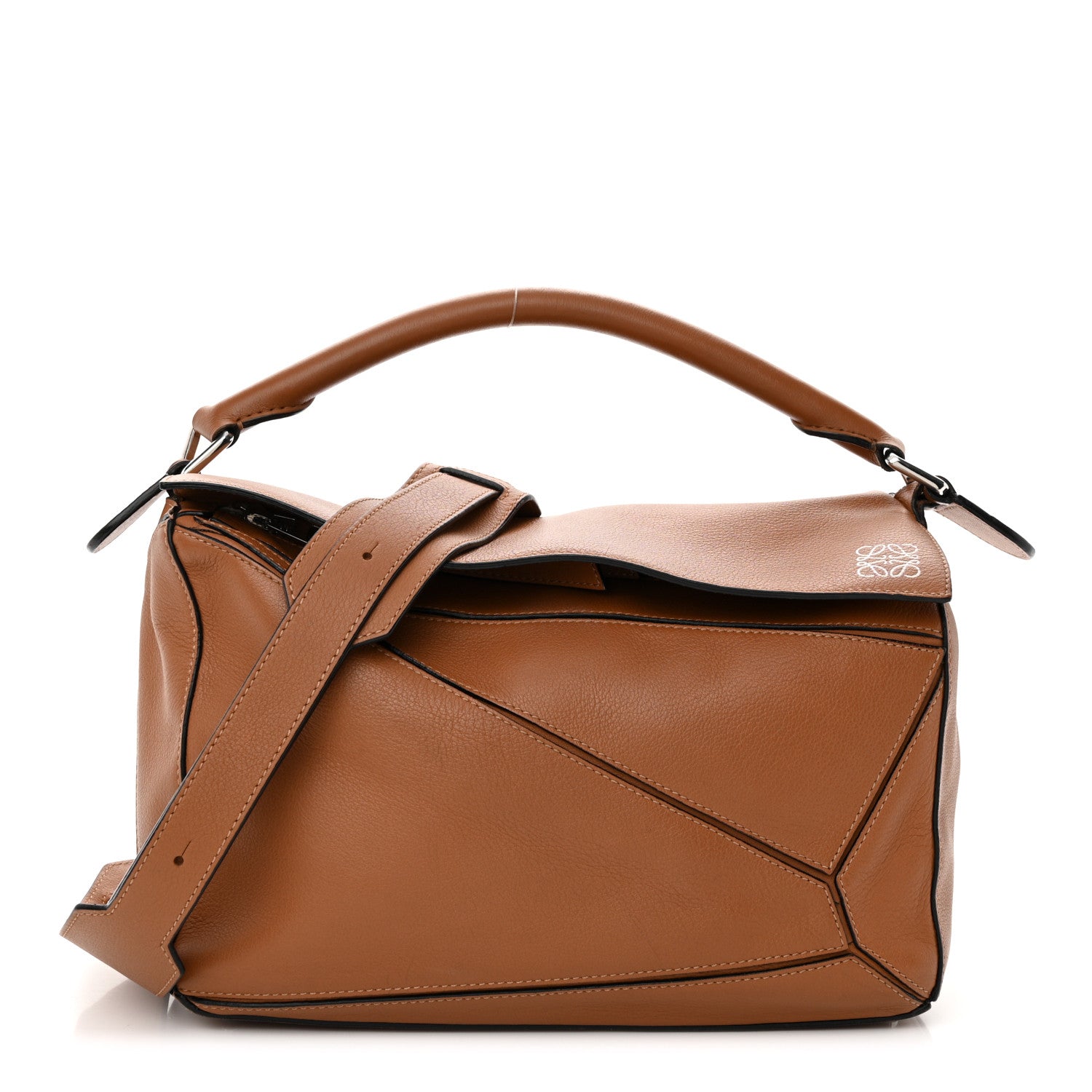Loewe Calfskin Medium Puzzle Bag Tan 1 of 9