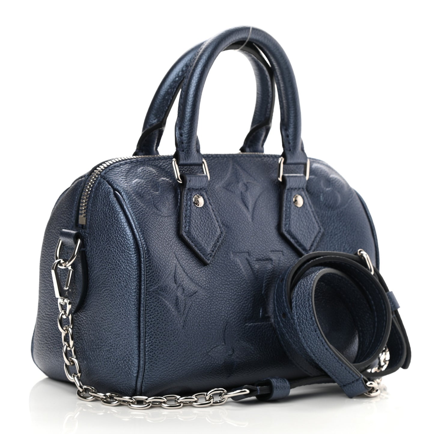 Metallic Empreinte Monogram Giant Speedy Bandouliere 20 Navy Nacre