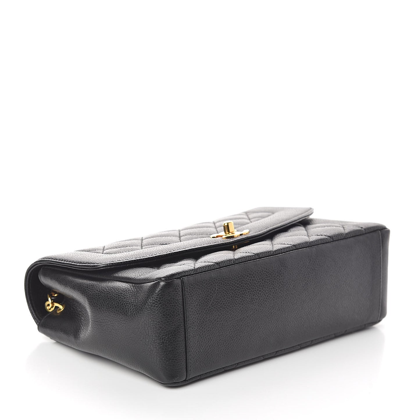 Caviar Quilted Medium Single Flap Black
