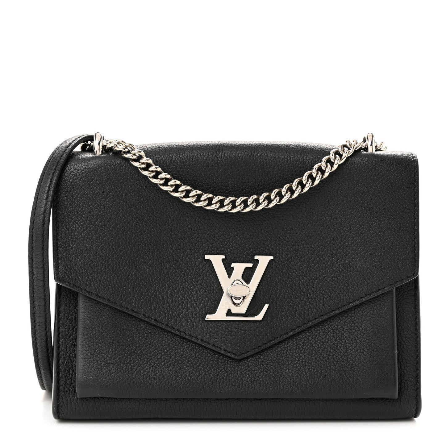 Soft Calfskin My Lockme Chain Bag BB Black