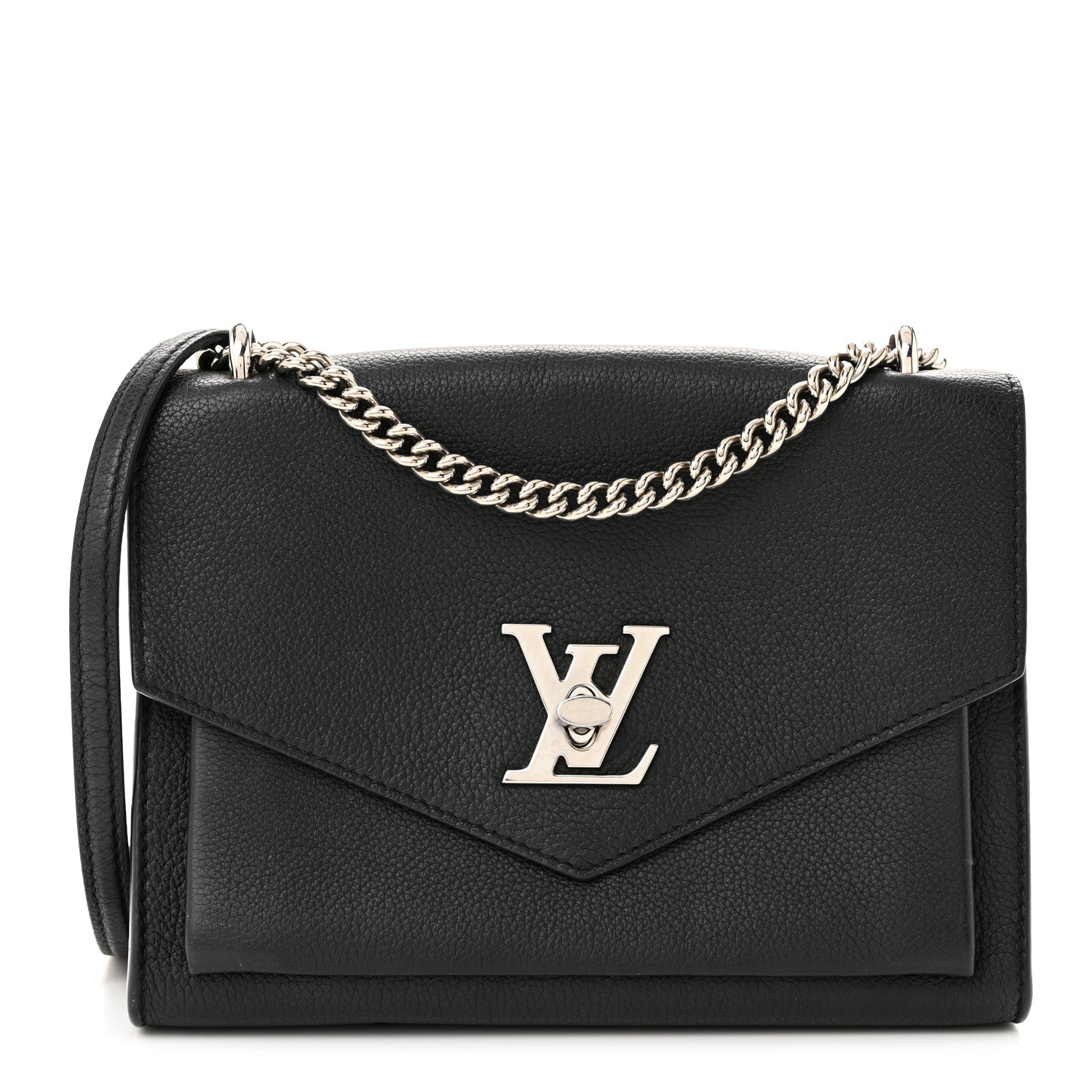 Louis Vuitton Soft Calfskin My Lockme Chain Bag BB Black 1 of 10