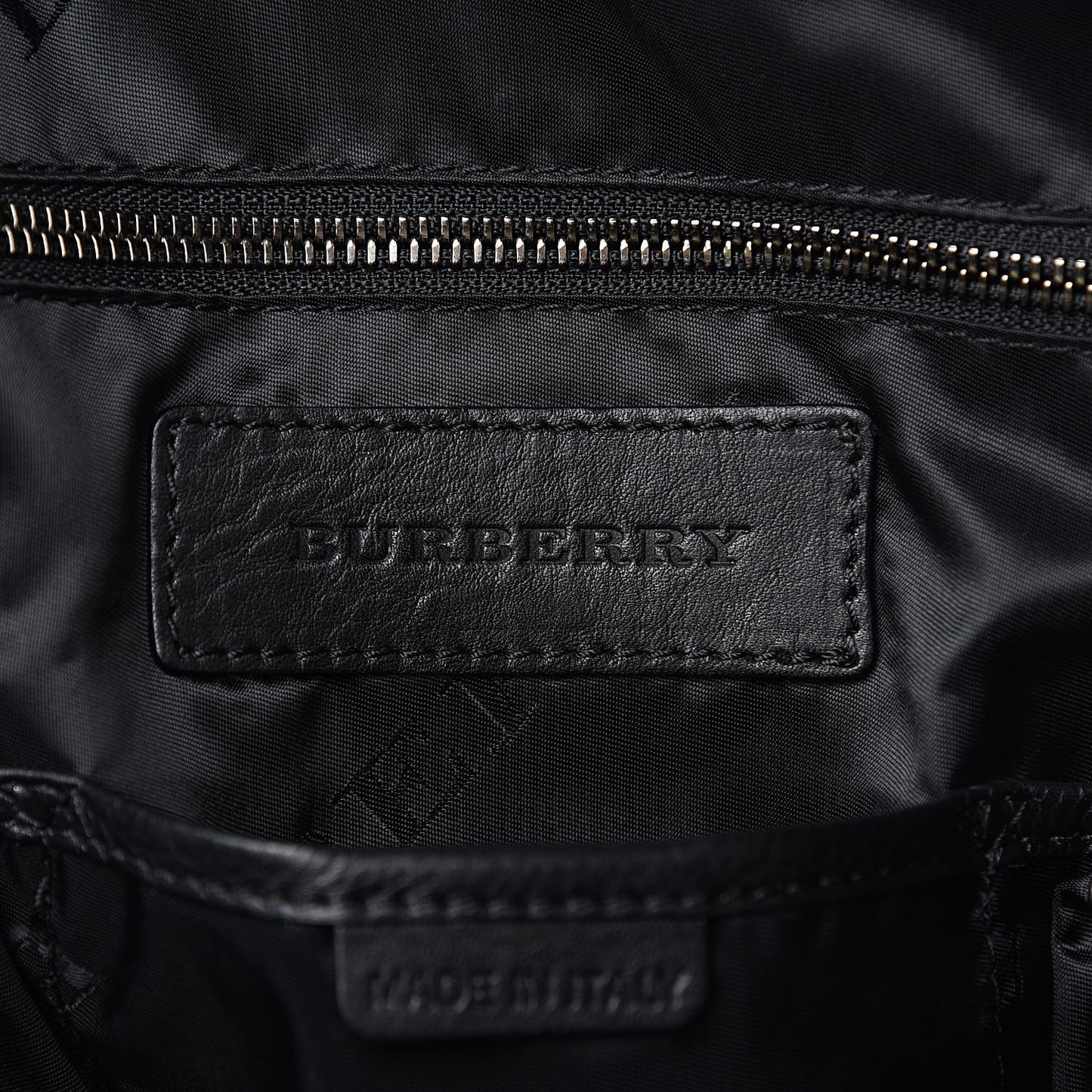 Heritage Grain Check Embossed Briefcase Black