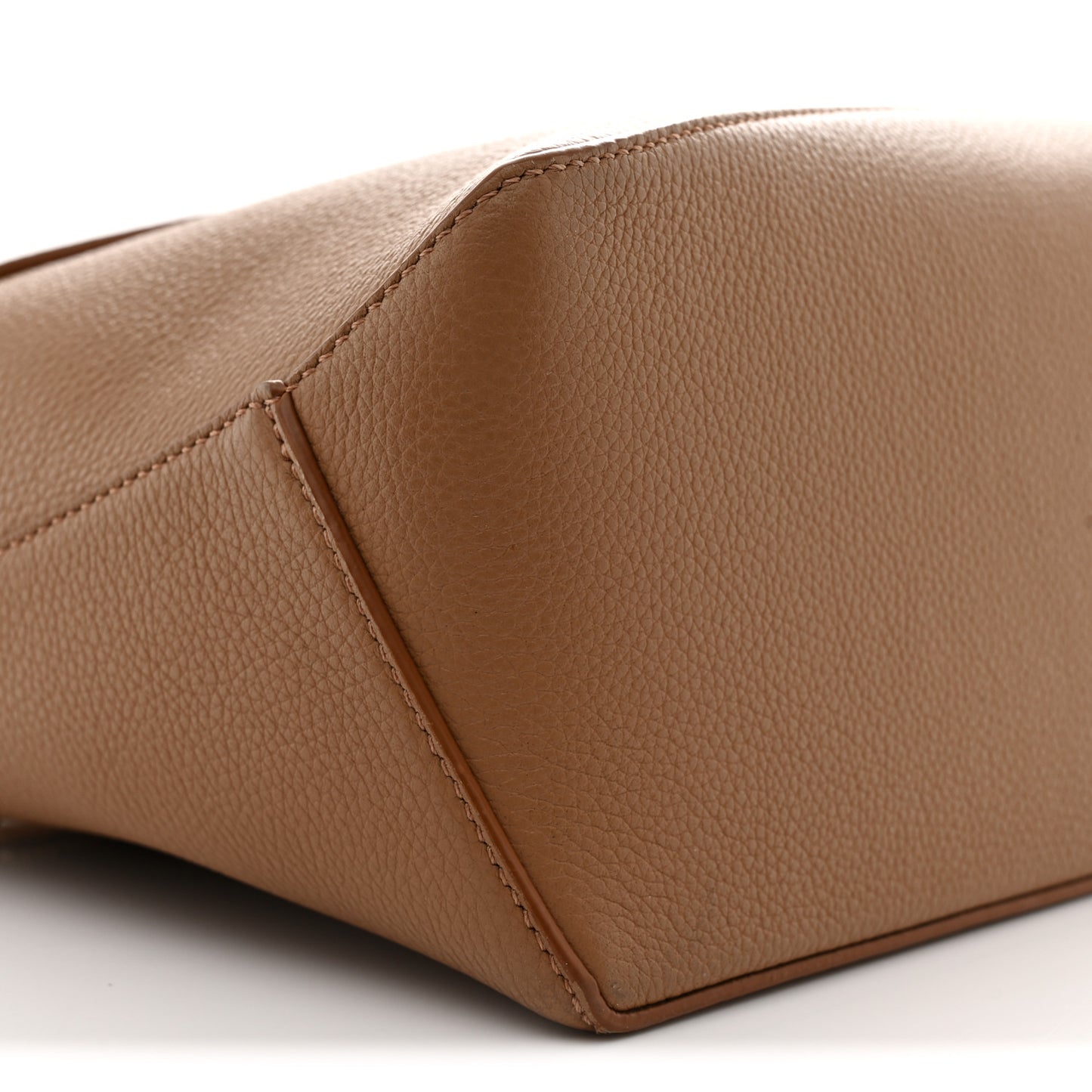 Grained Calfskin Small Puzzle Edge Bag Toffee