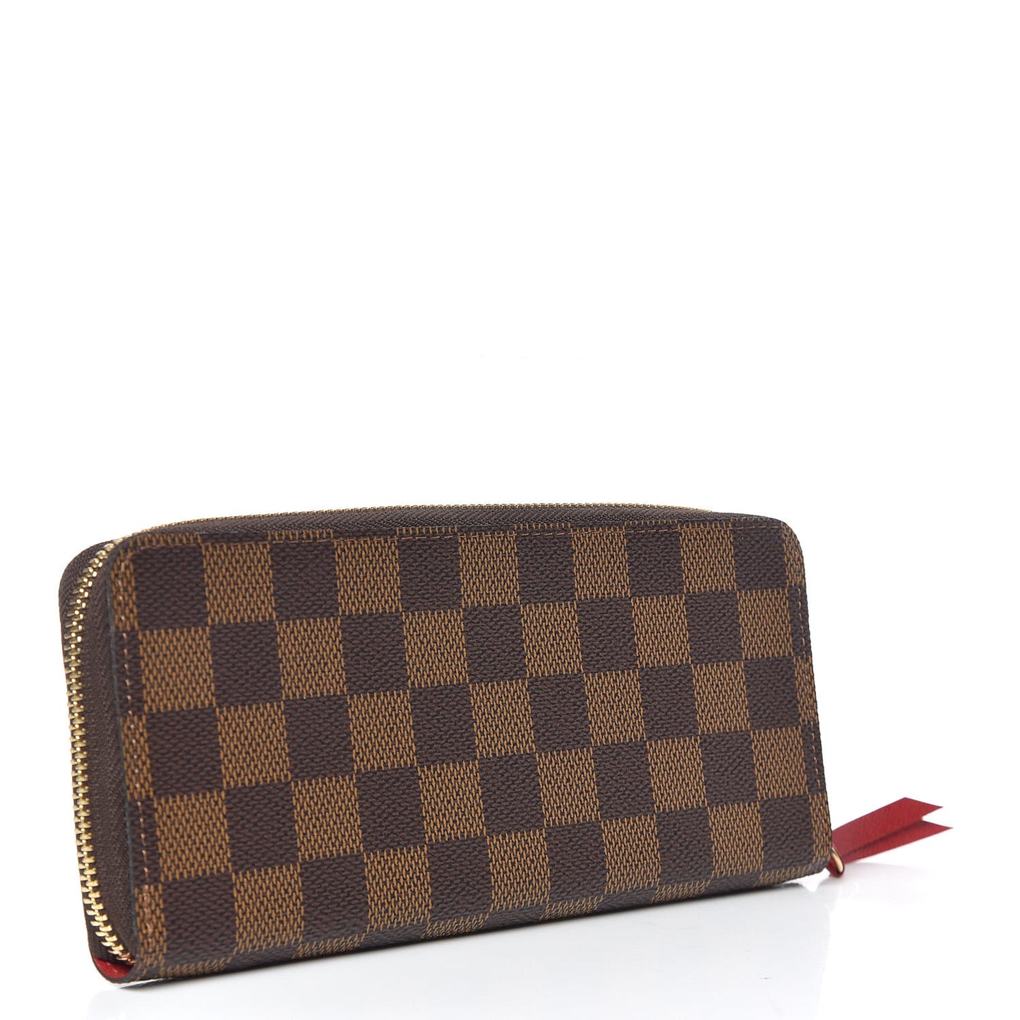 Damier Ebene Clemence Wallet Cherry