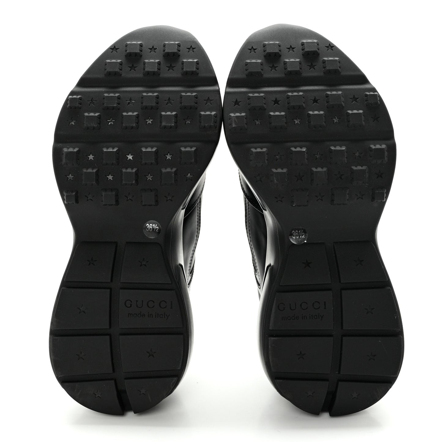 Calfskin Rhyton Sneakers 36.5 Black