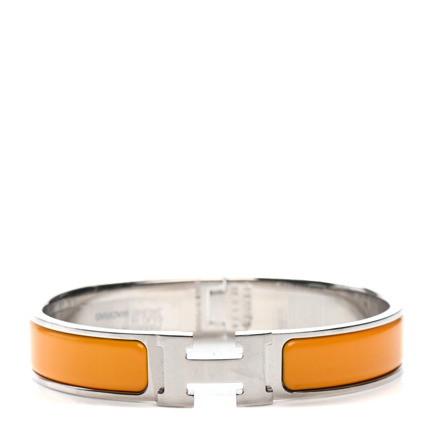 Enamel Narrow Clic Clac H Bracelet GM Jaune Madras