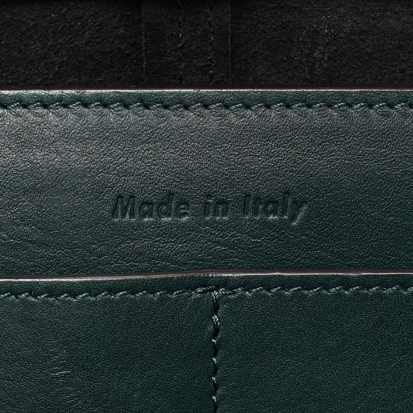 Smooth Calfskin Tri-Fold Clutch on Chain Bottle Green