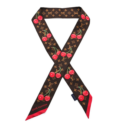 Louis Vuitton LV X TM Silk Monogram Cerises Bandeau Brown 1 of 3