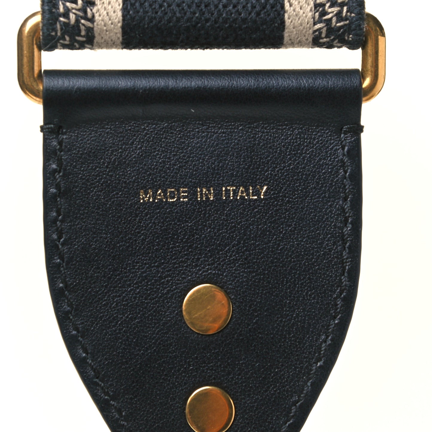 Canvas Embroidered Shoulder Strap Black