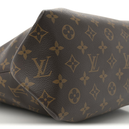 Louis Vuitton Monogram Flower Zipped Tote MM Black 9 of 11