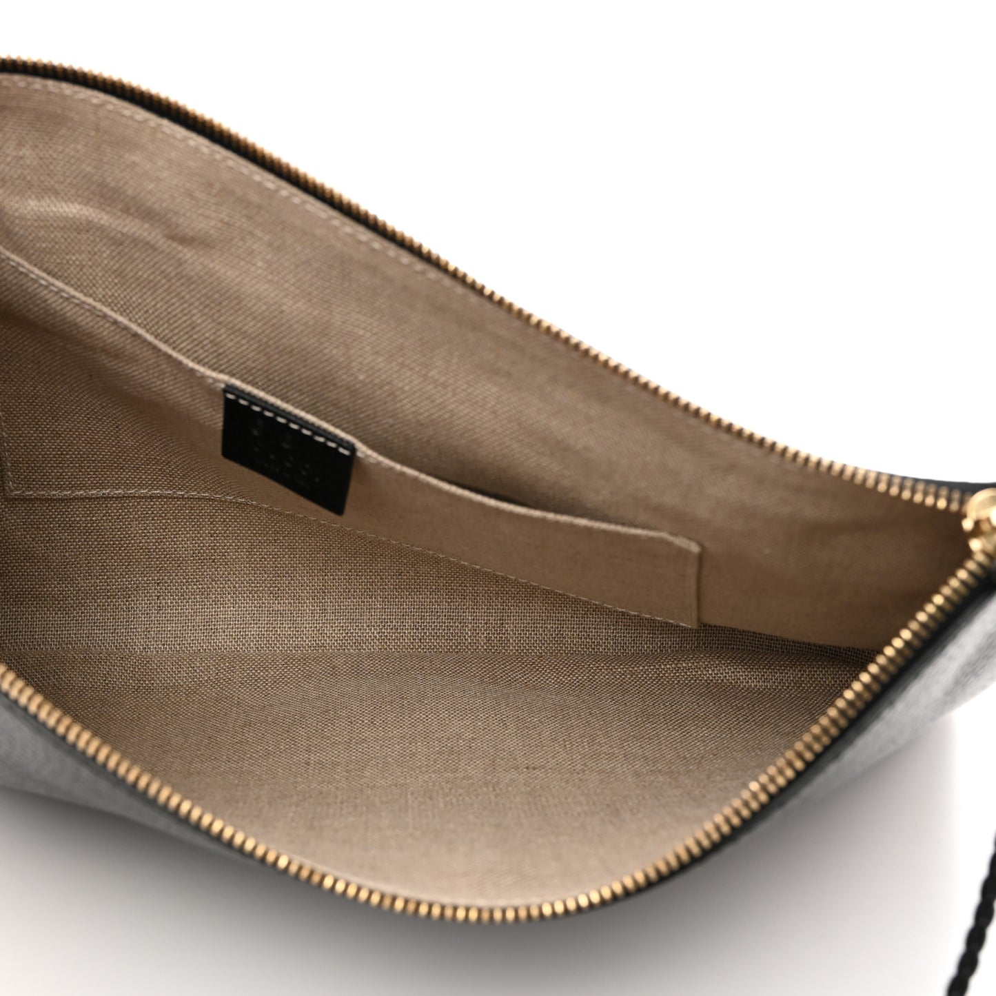 Pebbled Calfskin Large Bamboo Clutch Black