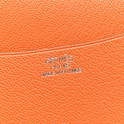 Hermes Chevre Mysore Globe Trotter Agenda Cover PM Orange 6 of 6