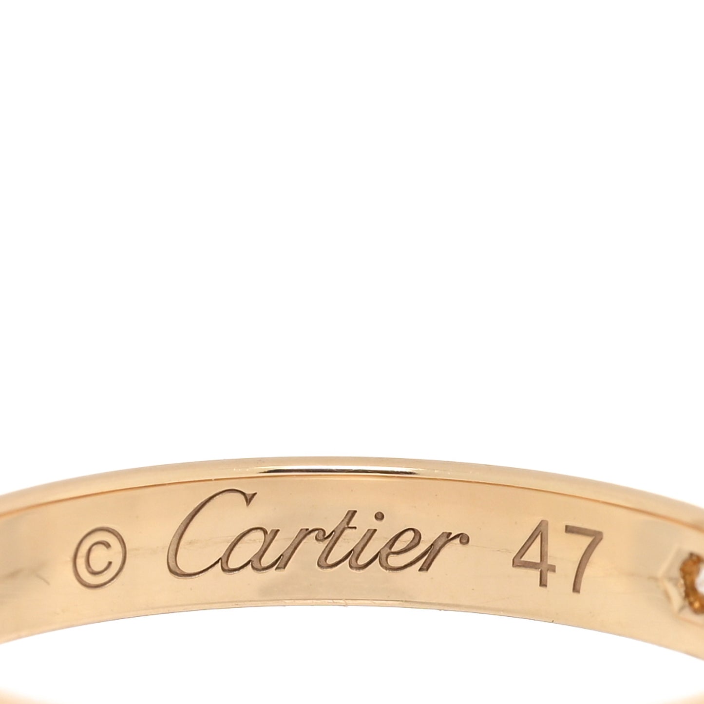 18K Yellow Gold Diamond 2.6mm 1895 Wedding Band Ring 47 4