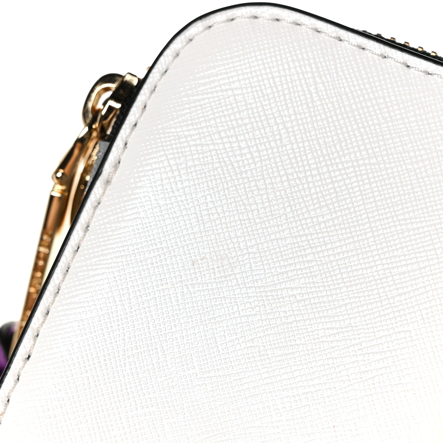 Marc Jacobs Saffiano Small Snapshot Camera Bag Moon White Multi 11 of 12