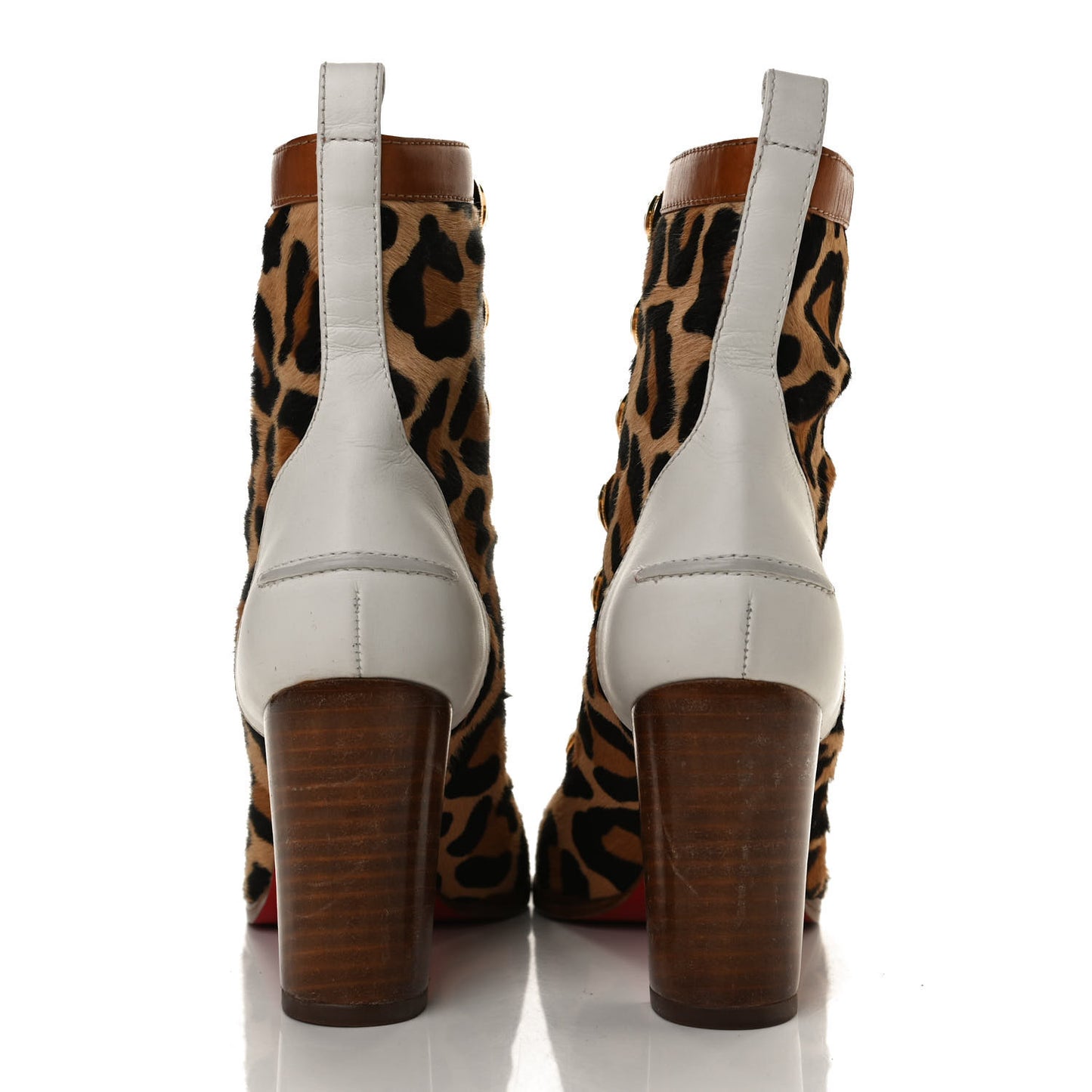 Calf Hair Leopard Print Who Dances 85 Ankle Boots 37.5 Gold Fauve