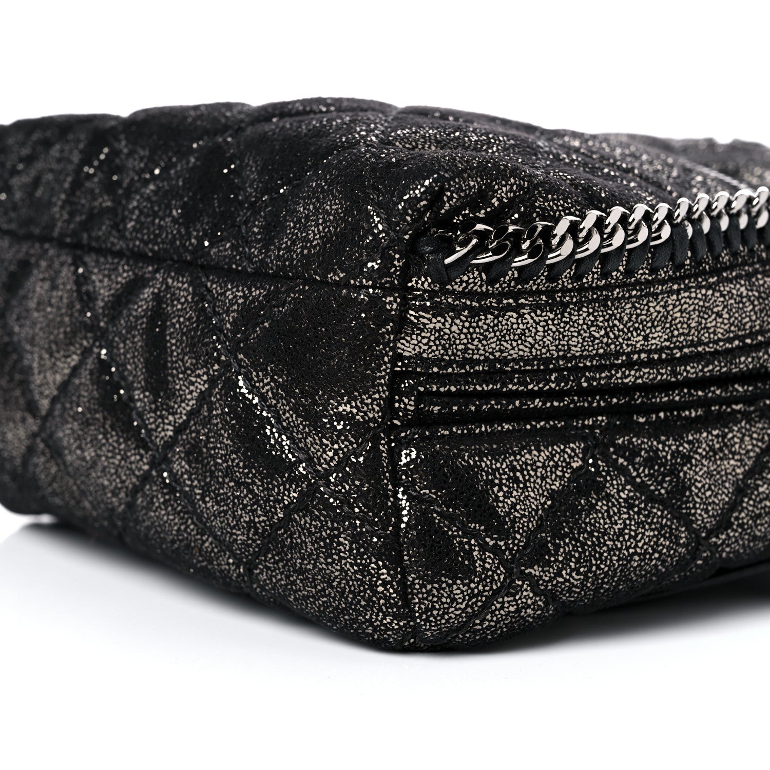 Stella McCartney Metallic Shaggy Deer Quilted Mini Falabella Backpack 9 of 9
