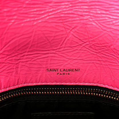 Saint Laurent Crinkled Calfskin Matelasse Monogram Medium Niki Chain Satchel Rose Glow 7 of 11