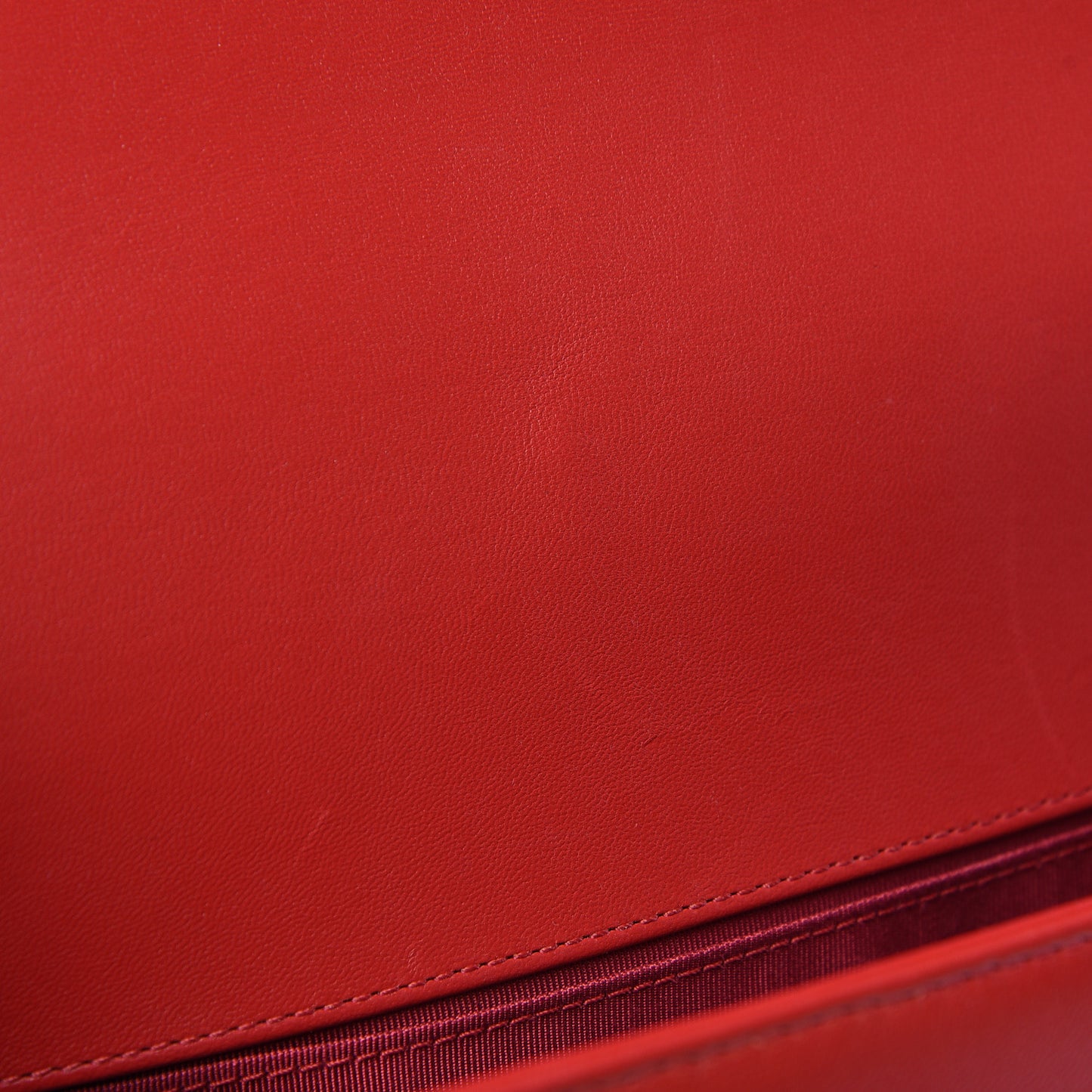 Lambskin Quilted Medium Boy Flap Red