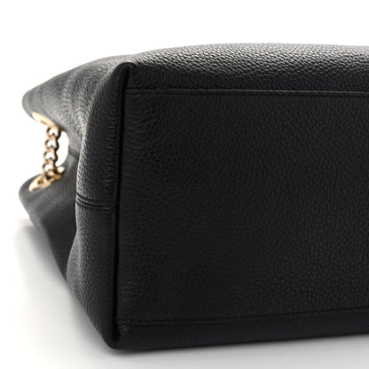 Gucci Pebbled Calfskin Medium Soho Chain Shoulder Bag Black 9 of 10
