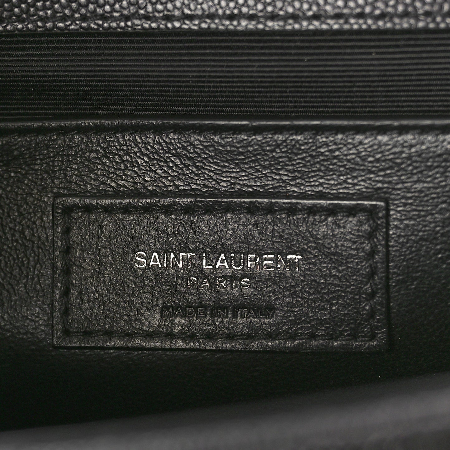Grain De Poudre Textured Mixed Matelasse Triquilt Medium Monogram Monochrome Satchel Black
