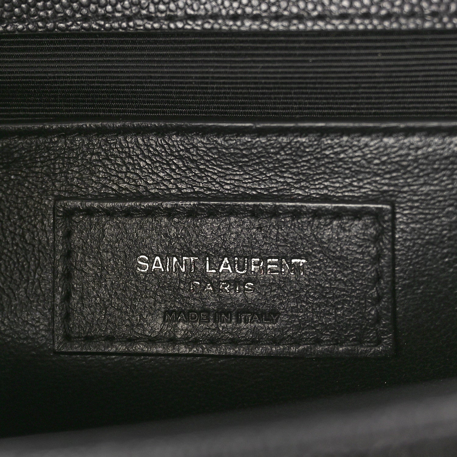 Saint Laurent Grain De Poudre Textured Mixed Matelasse Triquilt Medium Monogram Monochrome Satchel Black 6 of 10