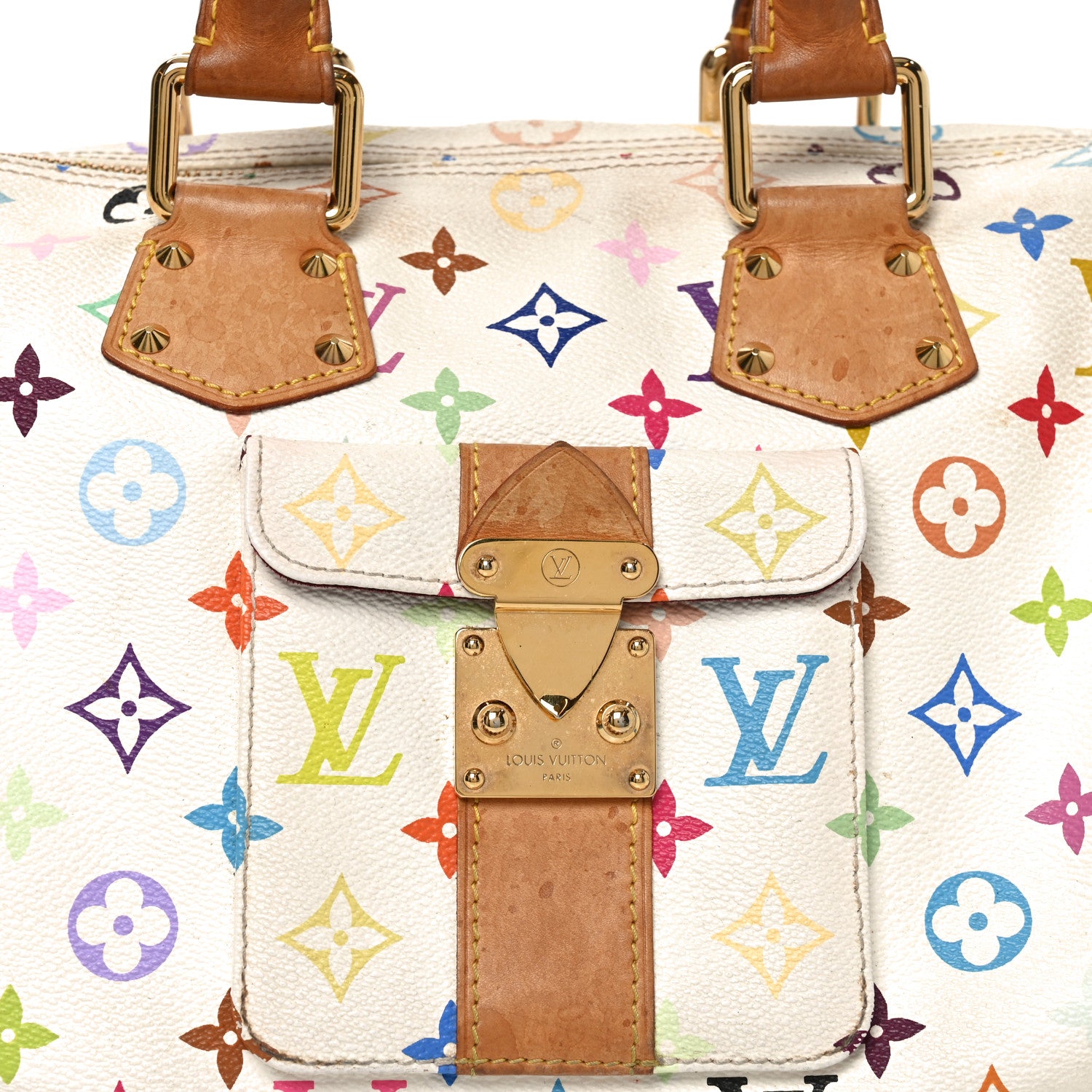 Louis Vuitton Monogram Multicolor Speedy 30 White 8 of 10