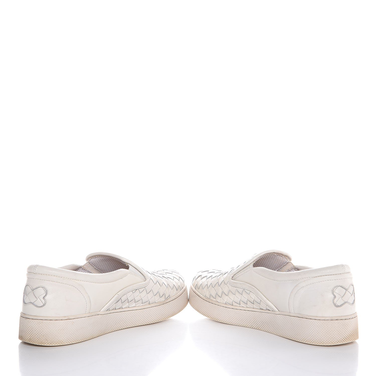 Bottega Veneta Nappa Intrecciato Slip On Sneakers 37 Bianco White 6 of 9