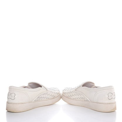 Bottega Veneta Nappa Intrecciato Slip On Sneakers 37 Bianco White 6 of 9