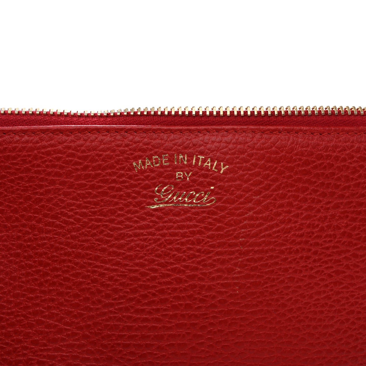 Dollar Calfskin Swing Wristlet Wallet Red