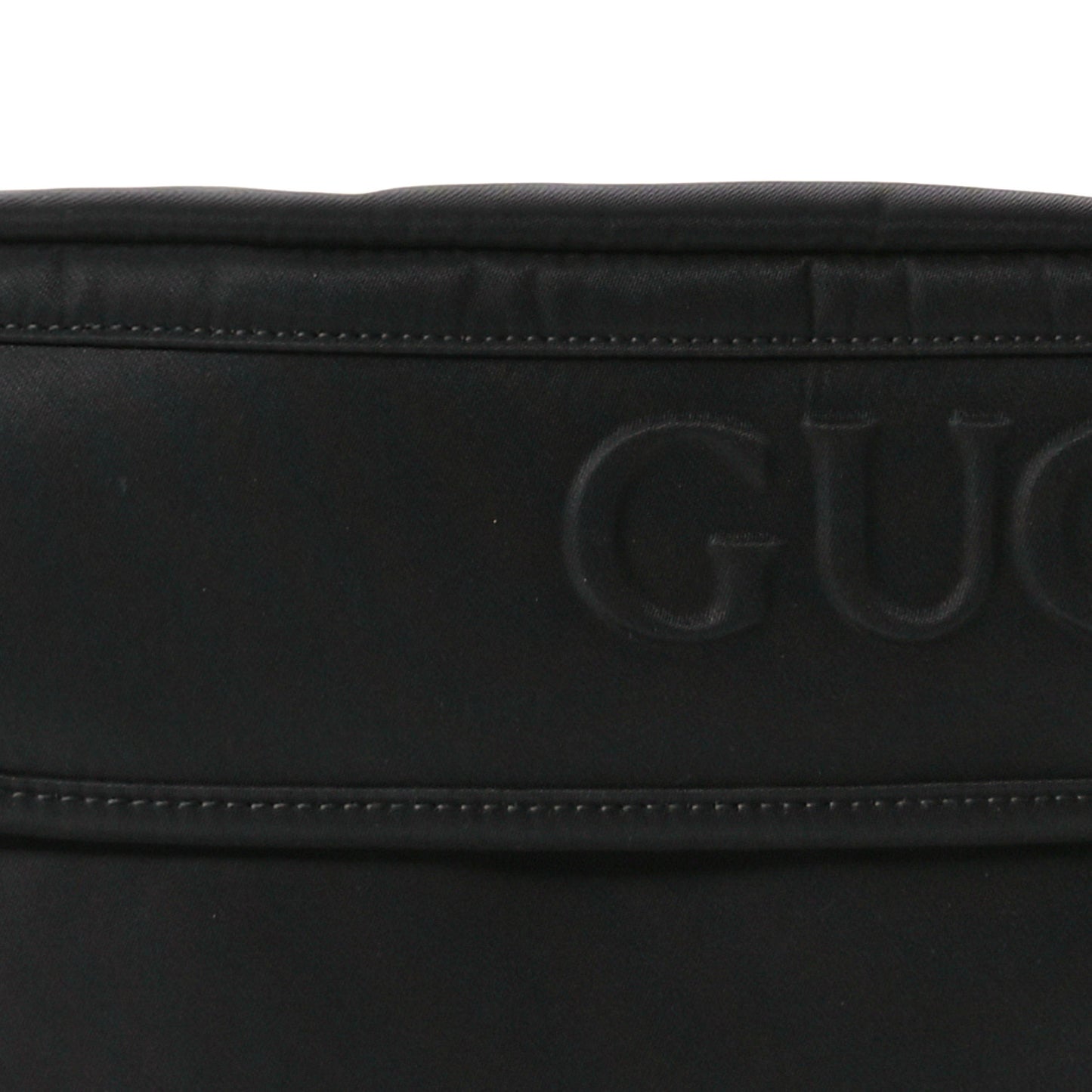 Nylon Large Logo Belt Bag Black