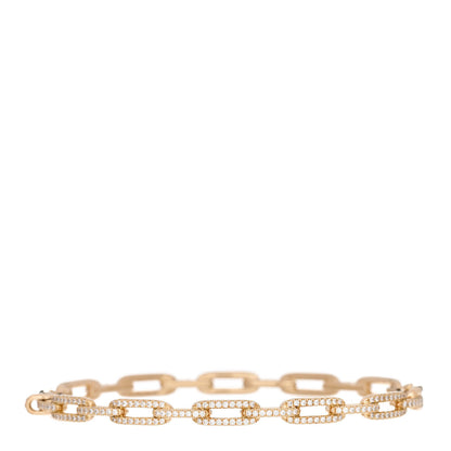 David Yurman 18K Yellow Gold Diamond 4mm Stax Chain Link Bracelet 1 of 4