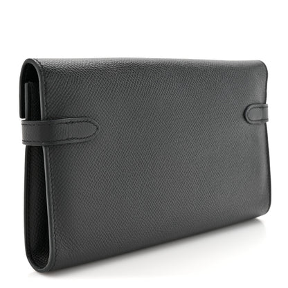 Hermes Epsom Kelly Longue Wallet Black 3 of 10