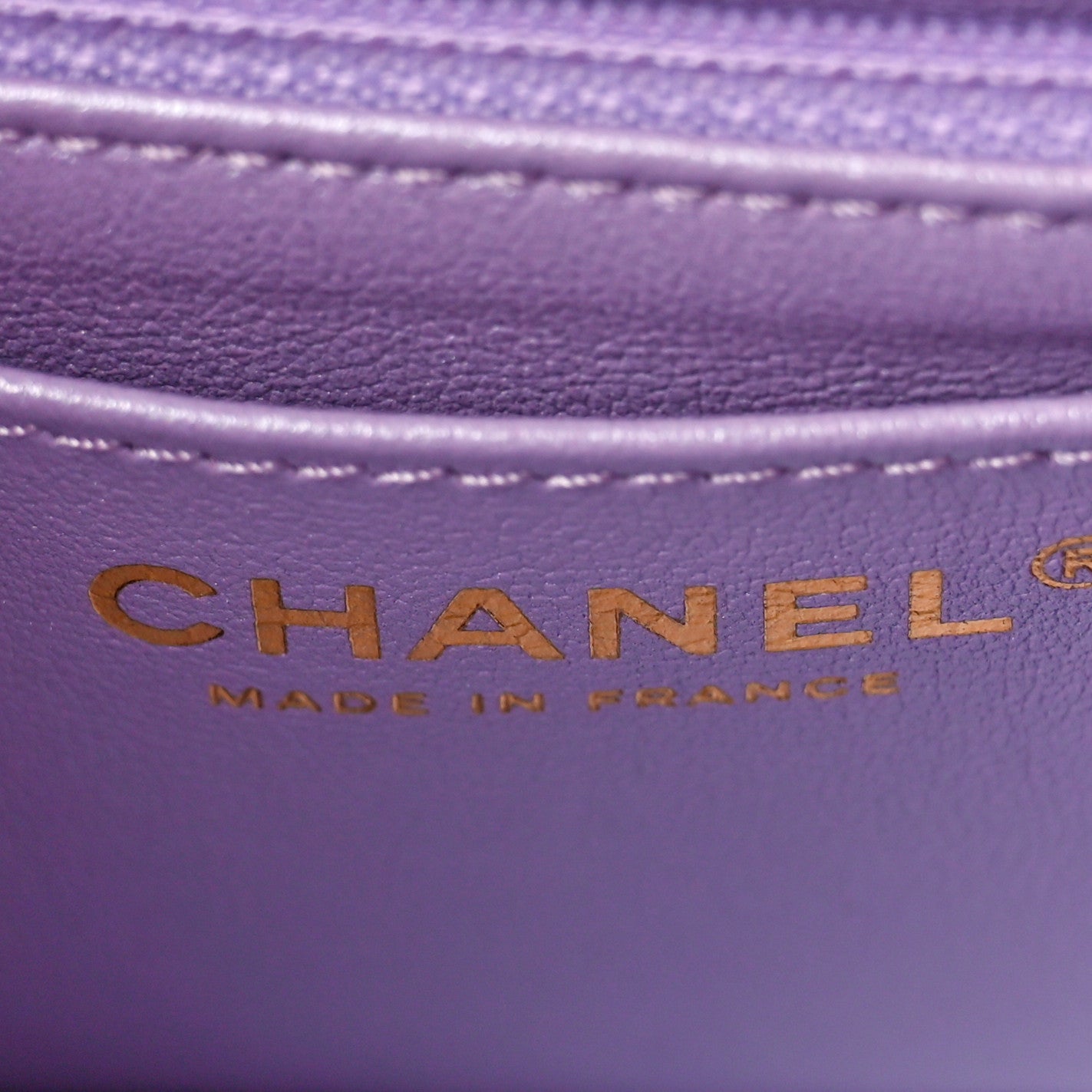 Glittered Aged Calfskin Quilted Mini 2.55 Reissue Flap Lilac