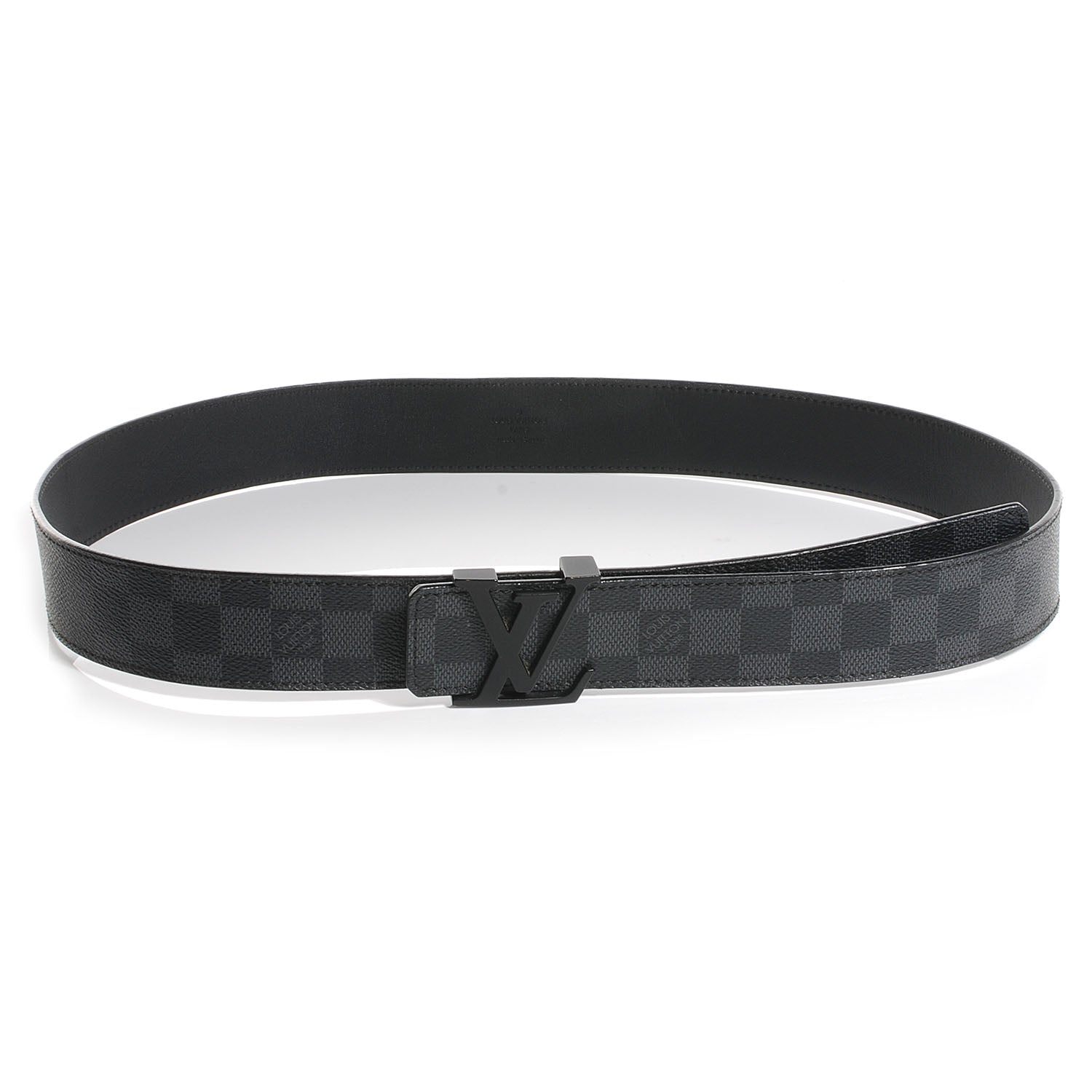 Louis Vuitton Damier Graphite LV Initiales Belt 100 40 1 of 6