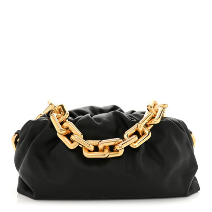 Bottega Veneta Calfskin The Pouch Chain Black 1 of 10