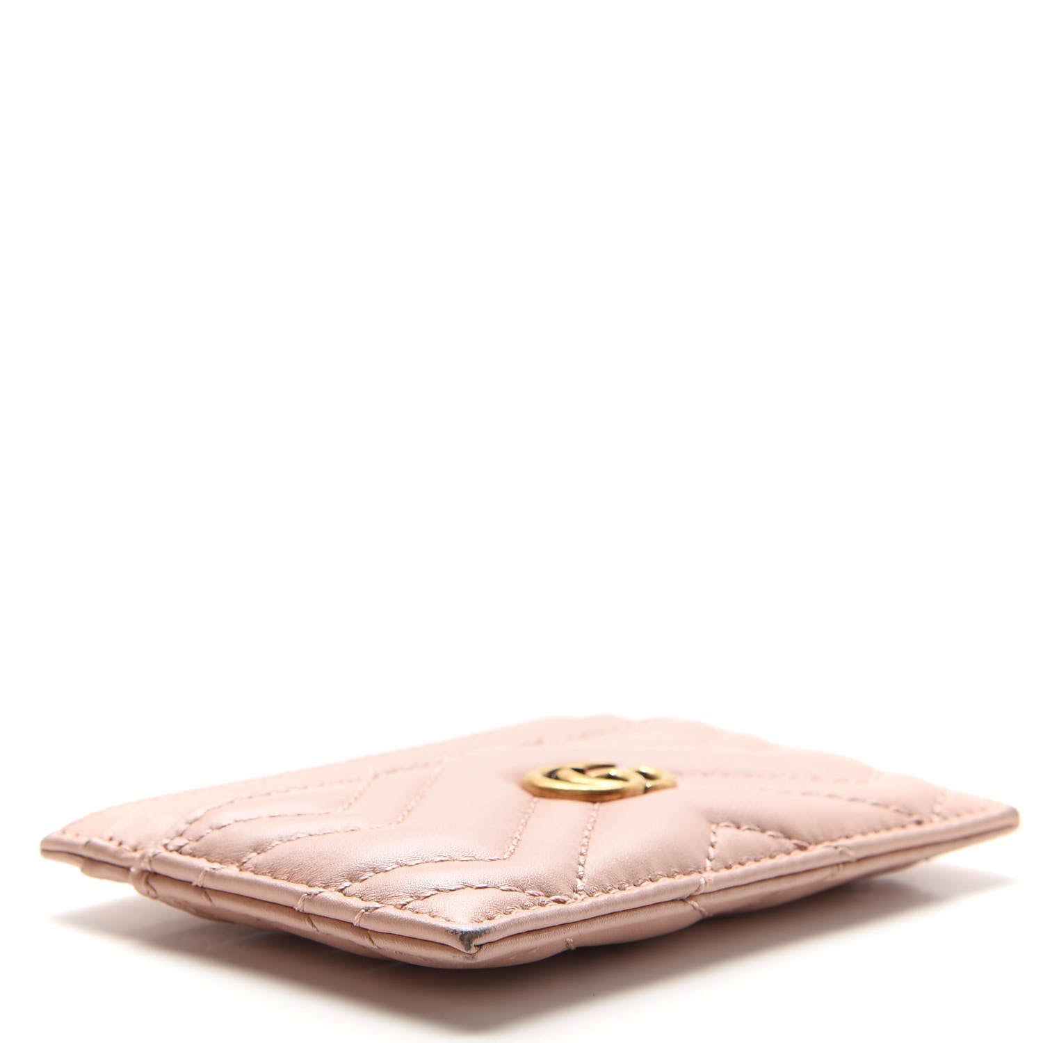 Gucci Calfskin Matelasse GG Marmont Card Holder Perfect Pink 4 of 7