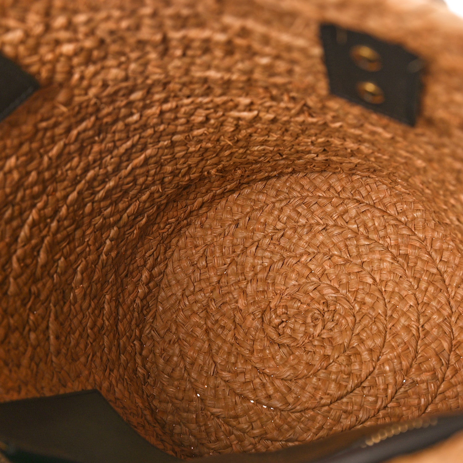 Saint Laurent Raffia Calfskin Small Panier Tote Naturale Nut 5 of 9