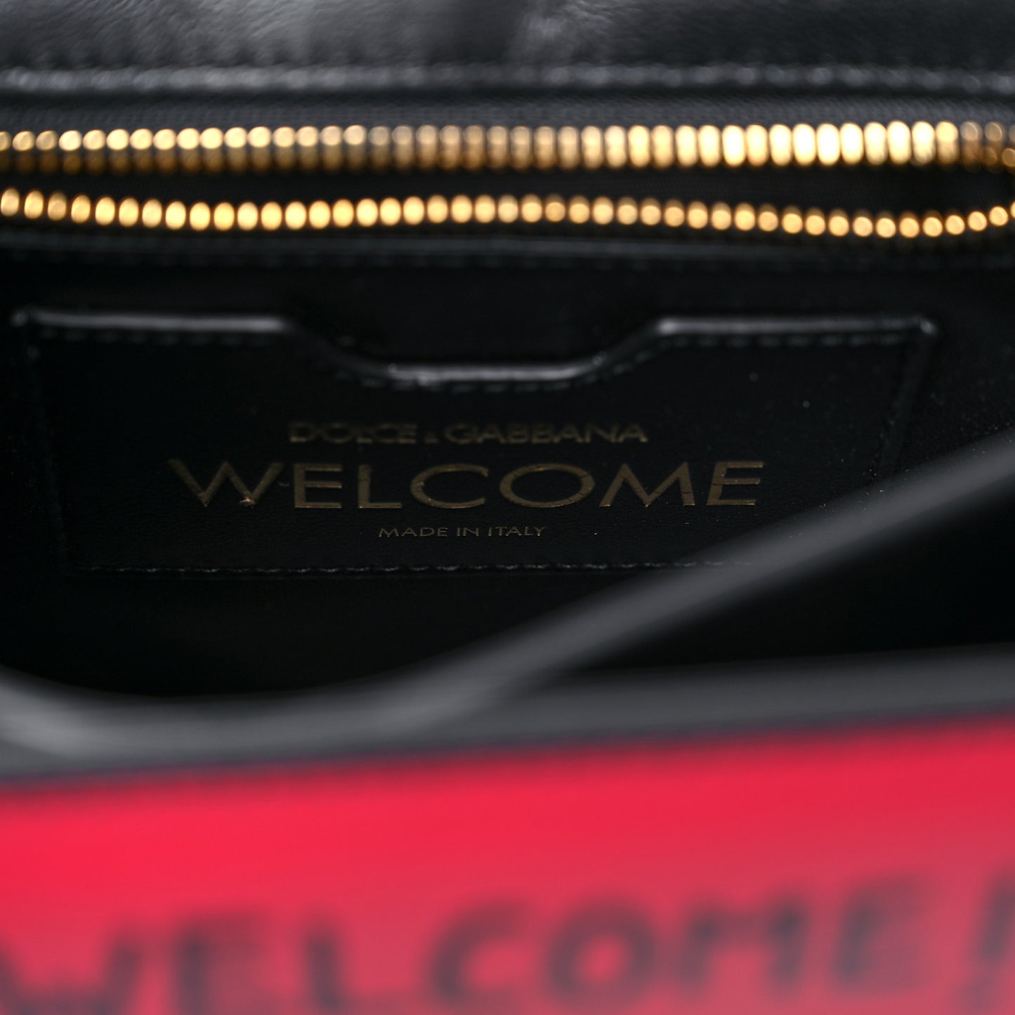 Calfskin Graffiti Printed Welcome Satchel Rosso Multicolor