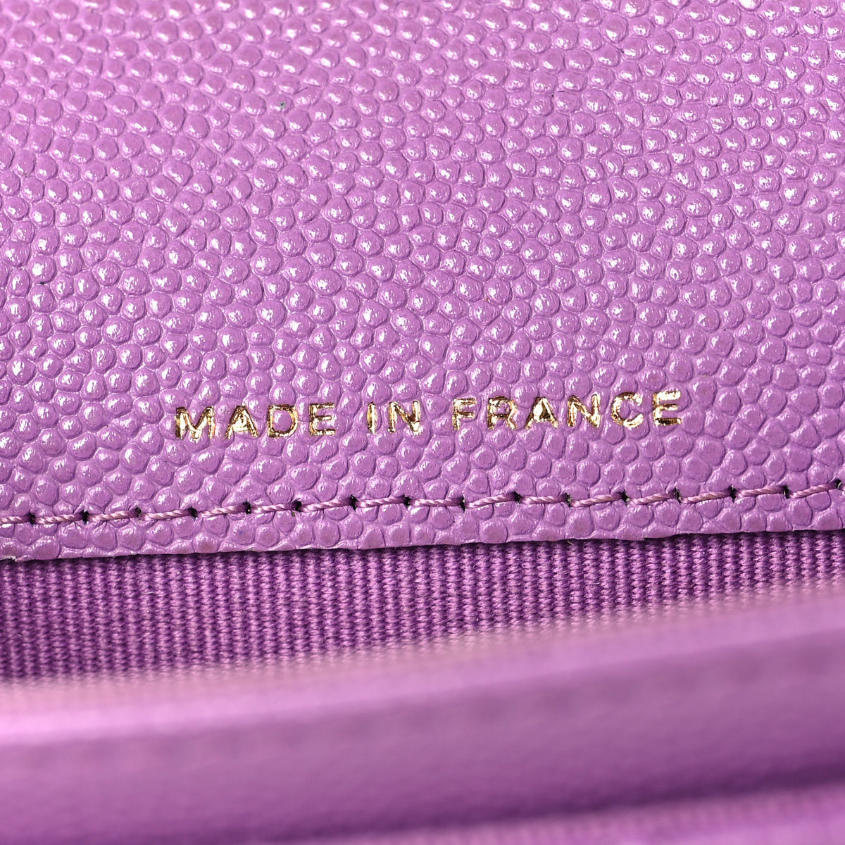 Chanel Caviar Quilted Flap Card Holder Wallet Purple 7 of 9