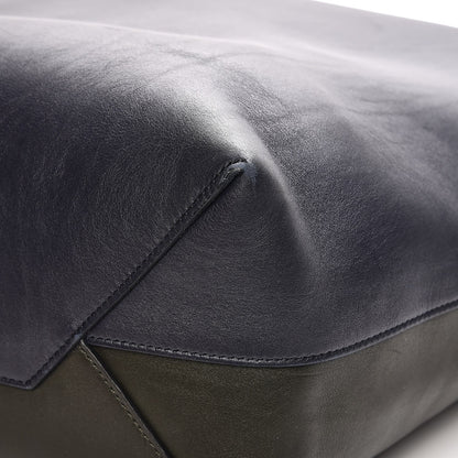 Celine Shiny Smooth Calfskin Small Twisted Cabas Navy Dark Green 9 of 11