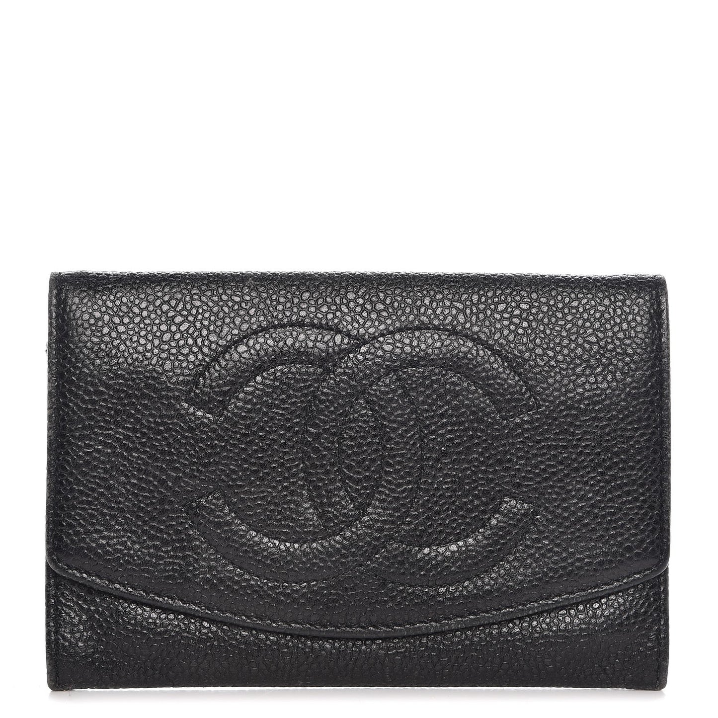 Caviar CC Timeless Flap Wallet Black