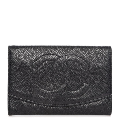 Chanel Caviar CC Timeless Flap Wallet Black 1 of 7
