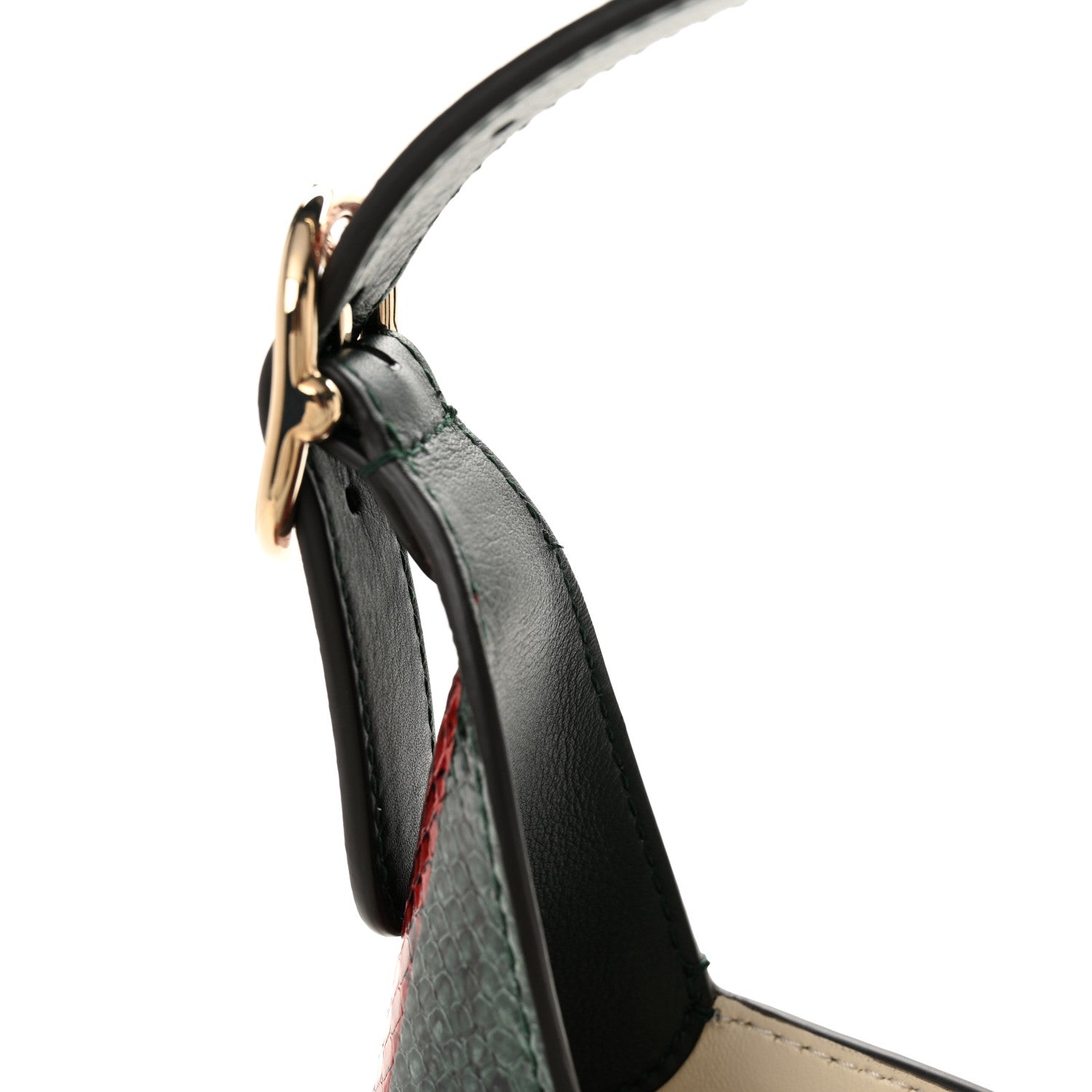 Gucci Snakeskin Web Small Jackie 1961 Hobo Green 11 of 14