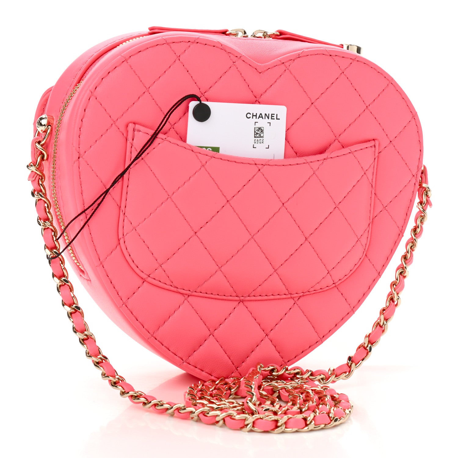 Chanel Lambskin Quilted CC In Love Heart Bag Pink 3 of 12