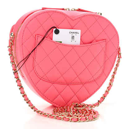 Chanel Lambskin Quilted CC In Love Heart Bag Pink 3 of 12