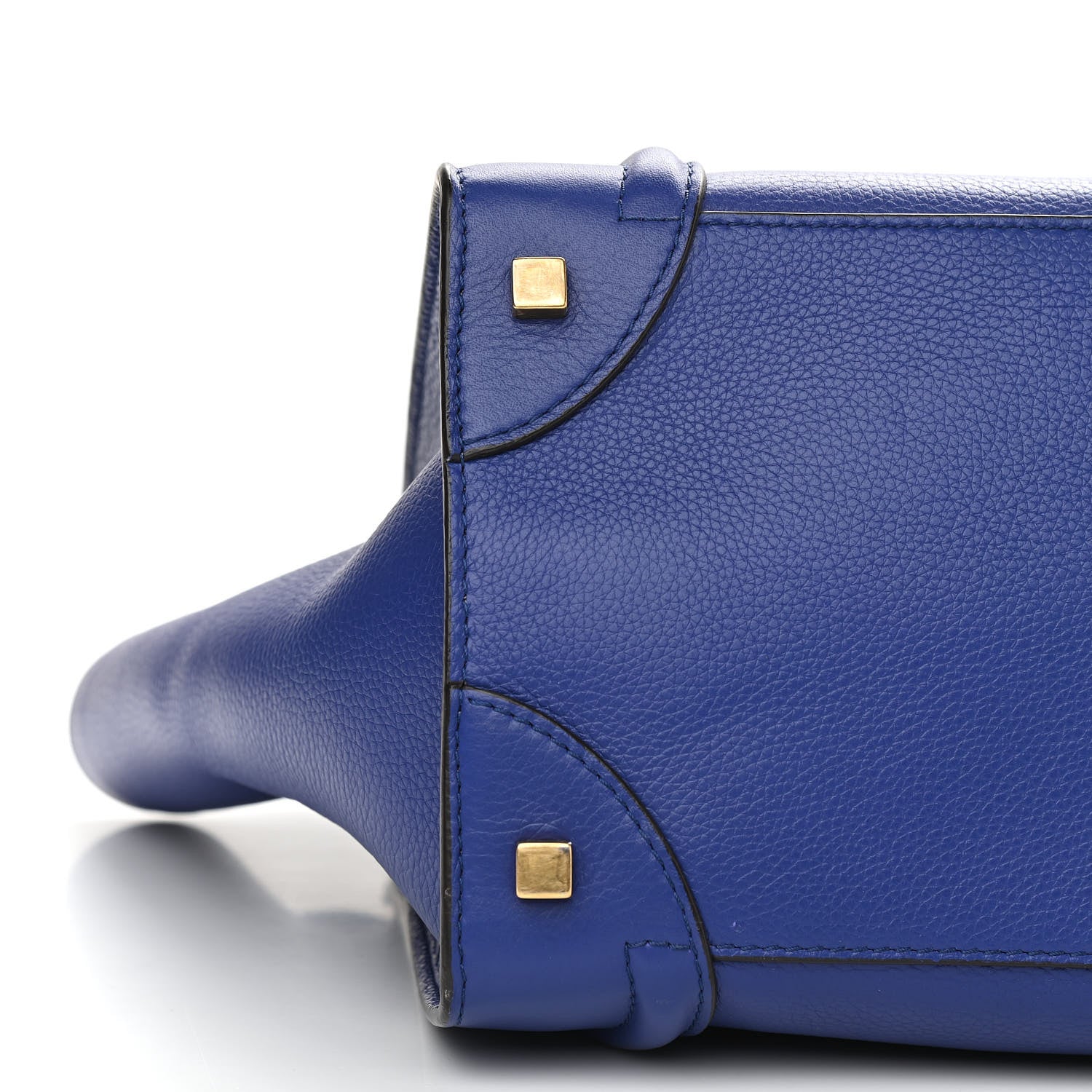 Celine Drummed Calfskin Mini Luggage Indigo 10 of 11