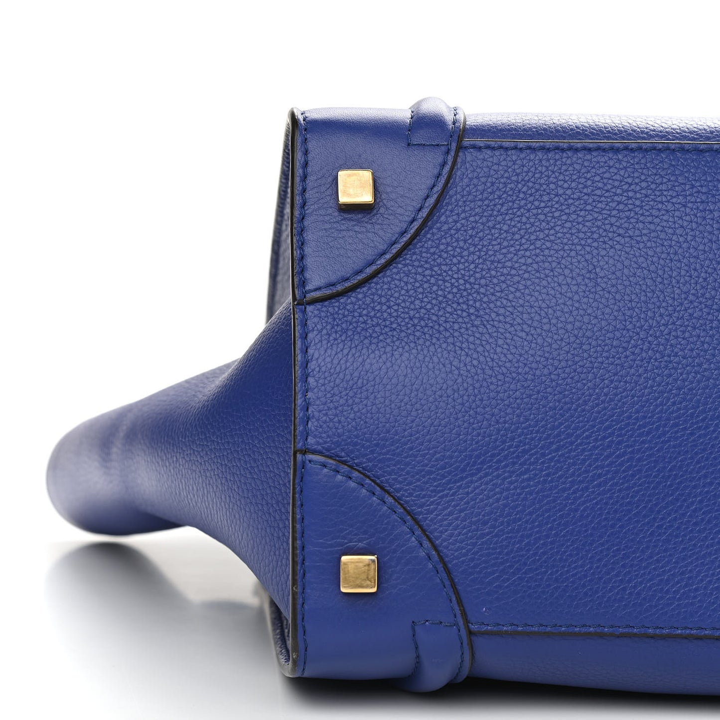 Drummed Calfskin Mini Luggage Indigo