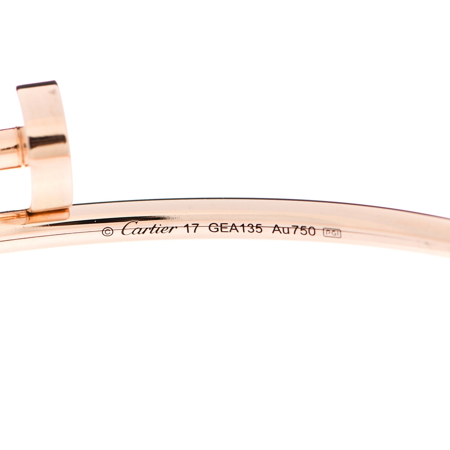 18K Pink Gold Small Juste Un Clou Bracelet 17