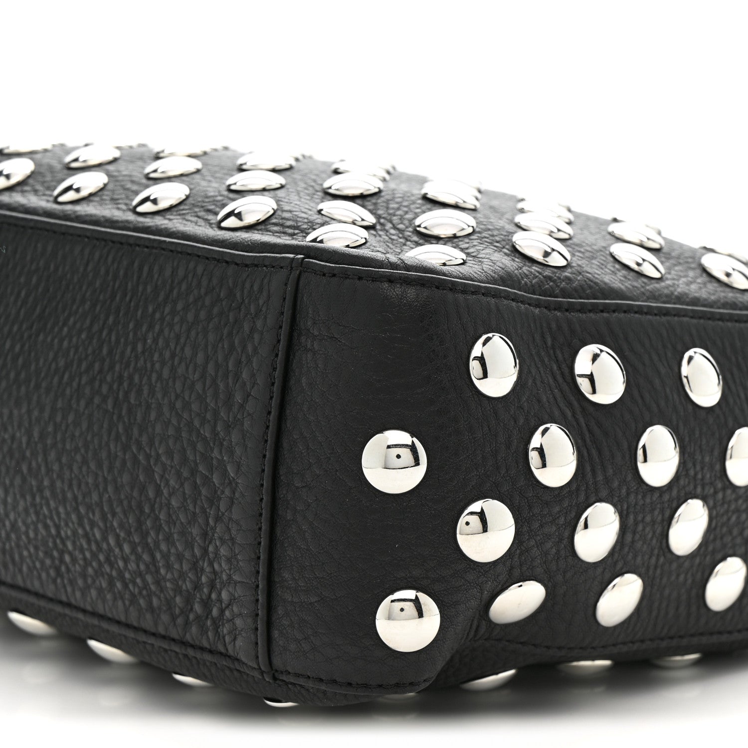 Khaite Pebbled Sport Calfskin Studded Elena Black 9 of 9